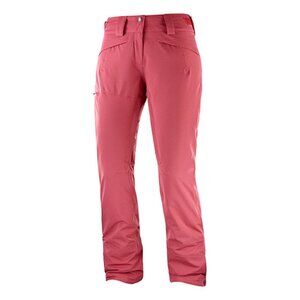 Salomon Women's QST Ski Pants Size Medium Coral Colour